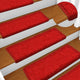 Vidaxl -Treppenmatten 15 ST 65x21x4 cm Rot