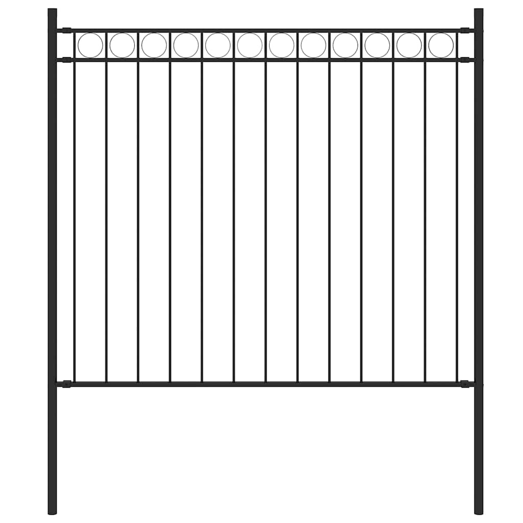 Vidaxl Gartenzaun 1,7x0,8 m Stahlschwarz