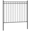Vidaxl Gartenzaun 1,7x0,8 m Stahlschwarz