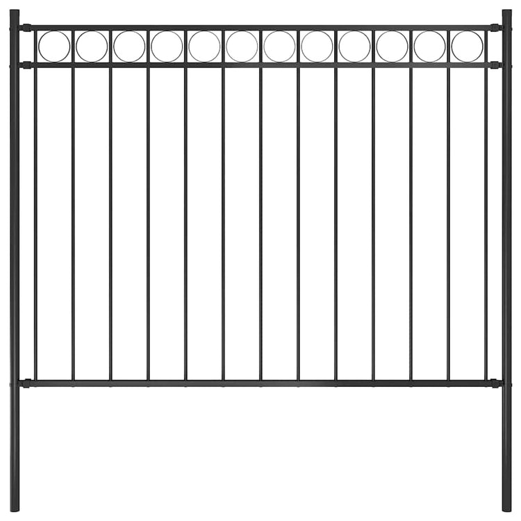 Vidaxl Gartenzaun 1,7x1 m Stahl schwarz
