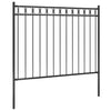 Vidaxl Gartenzaun 1,7x1 m Stahl schwarz