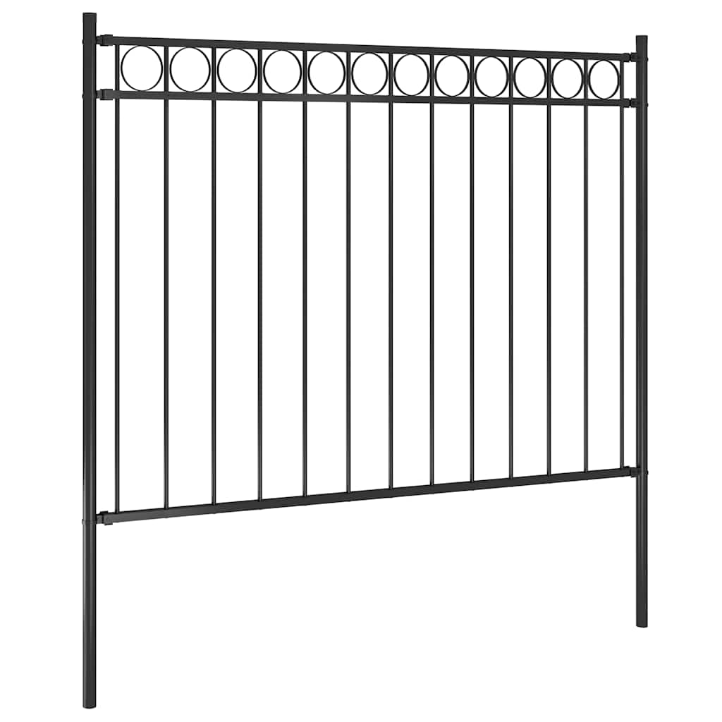 Vidaxl Gartenzaun 1,7x1 m Stahl schwarz