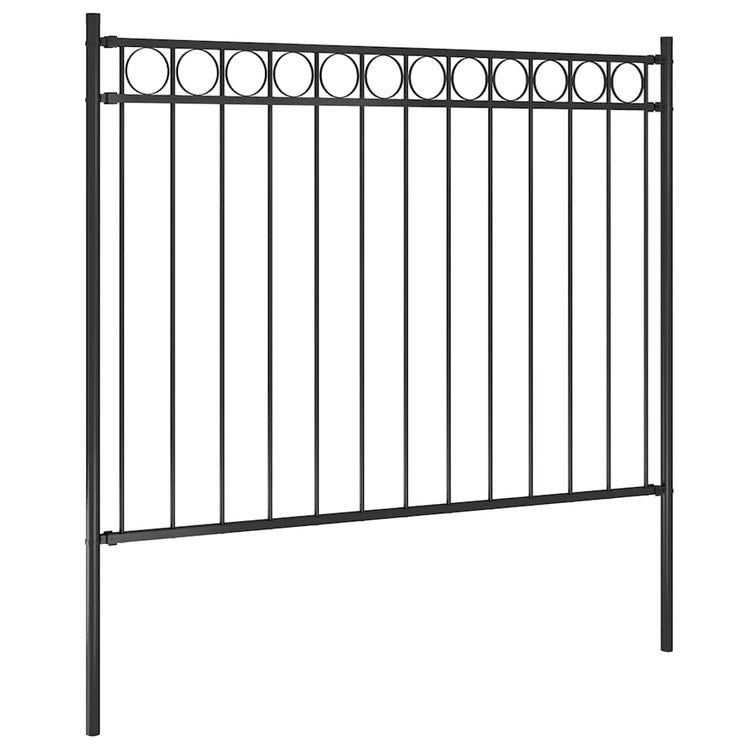 Vidaxl Gartenzaun 1,7x1 m Stahl schwarz