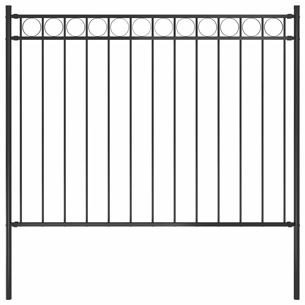Vidaxl Gartenzaun 1,7x1,2 m Stahlschwarz