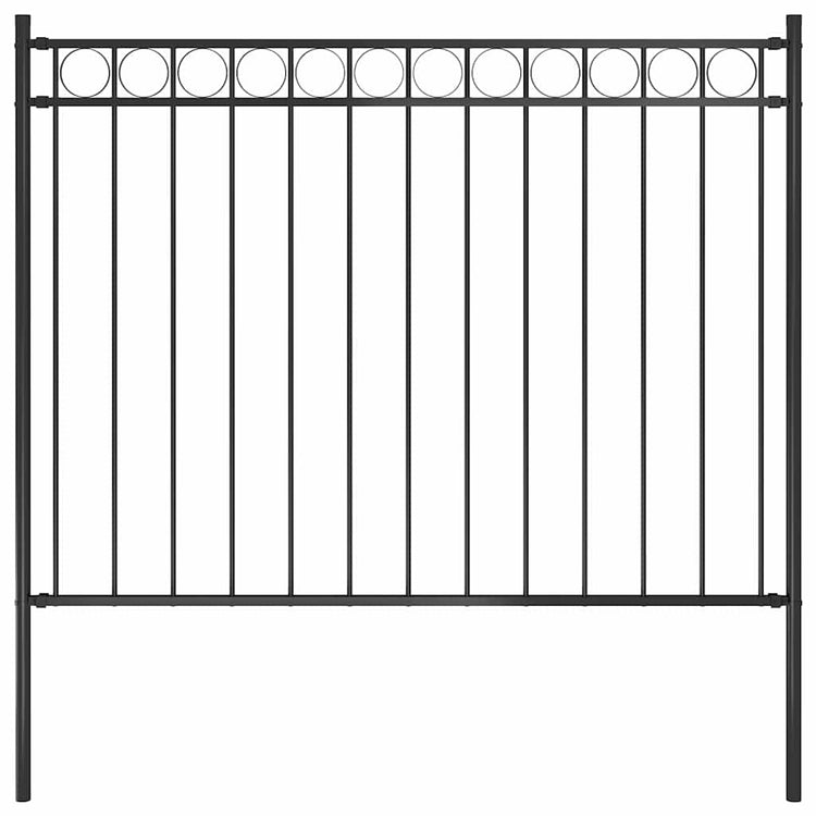 Vidaxl Gartenzaun 1,7x1,2 m Stahlschwarz