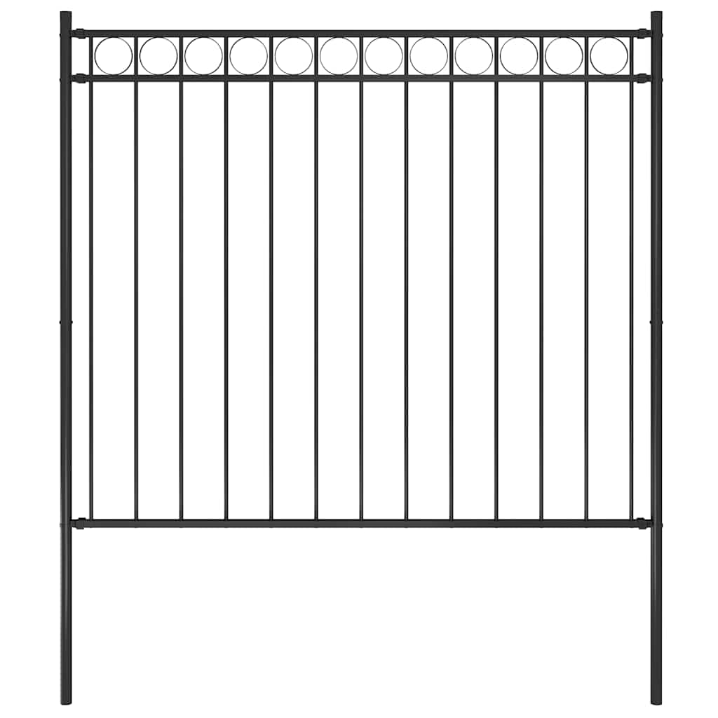 Vidaxl Gartenzaun 1,7x1,5 m Stahlschwarz
