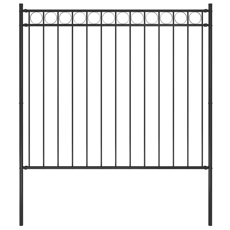 Vidaxl Gartenzaun 1,7x1,5 m Stahlschwarz