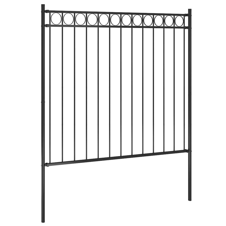 Vidaxl Gartenzaun 1,7x1,5 m Stahlschwarz