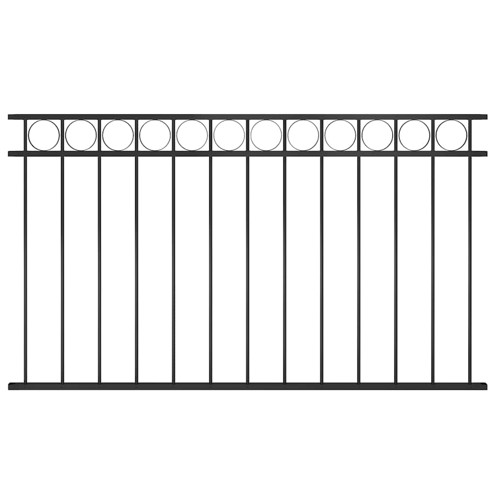Vidaxl Zauntafel 1,7x0,8 m Stahlschwarz