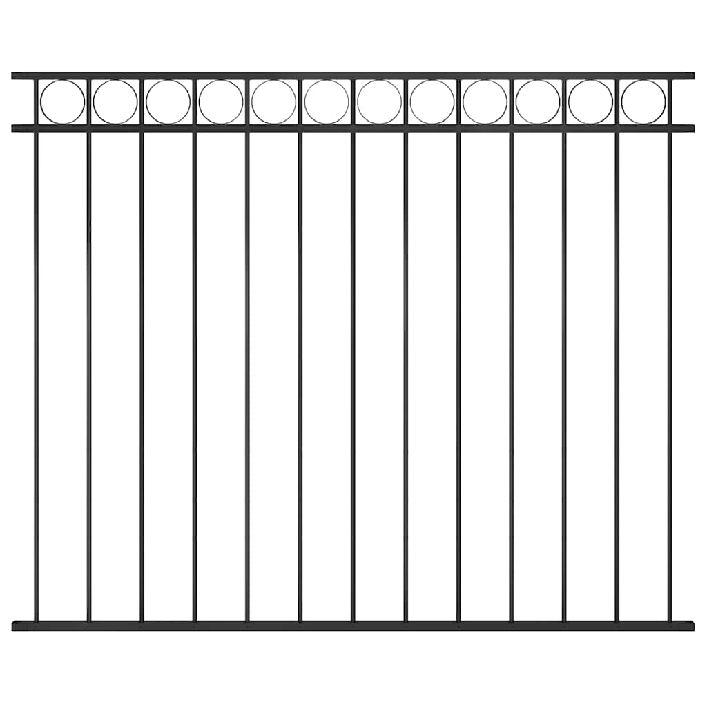 Vidaxl Zauntafel 1,7x1,5 m Stahlschwarz