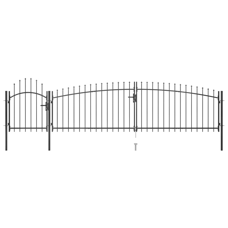 Vidaxl -Port mit Speer -Top 5x1,5 m schwarz