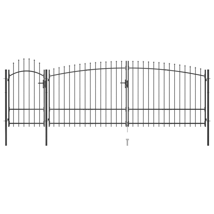 Vidaxl -Port mit Speer -Top 5x2,25 m schwarz