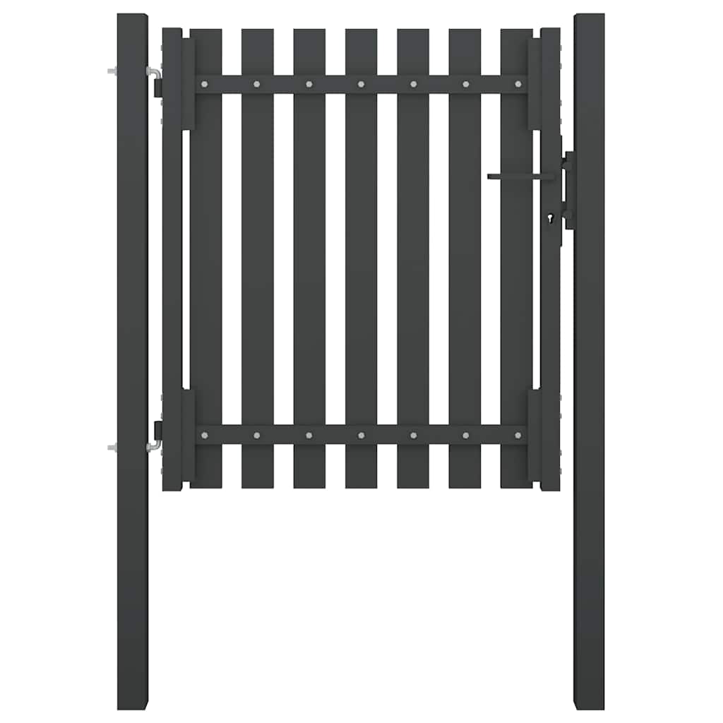 Vidaxl -Anschluss 1x1.25 m Stahlanthrazit