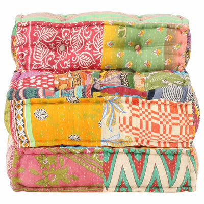 Vidaxl Pouf Modular Fabric Patchwork