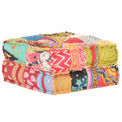 Vidaxl Pouf 60x70x36 cm Stoff Patchwork