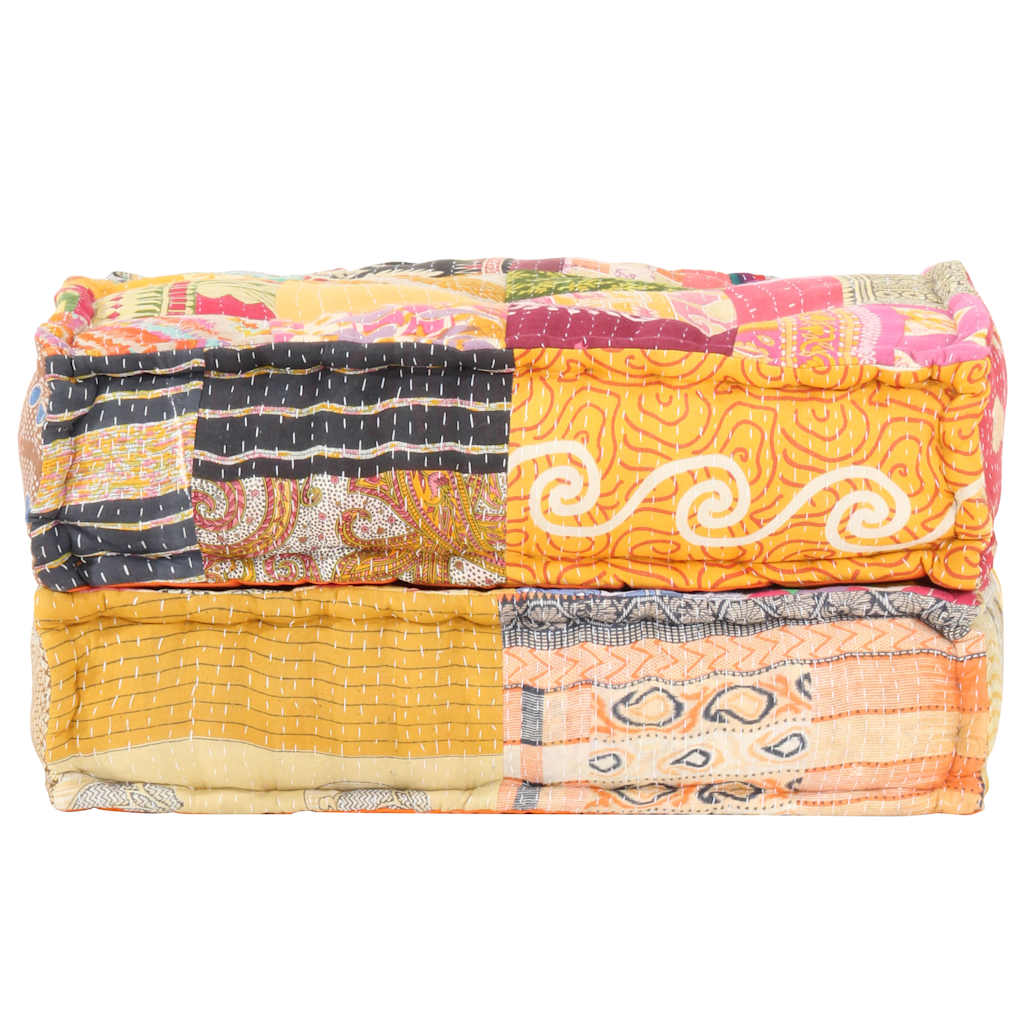 Vidaxl Pouf 60x70x36 cm Stoff Patchwork