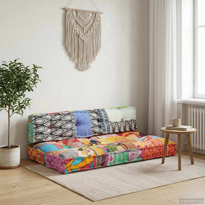 VidaXL Sofakissen Palettenstoff Patchwork Mehrfarbig