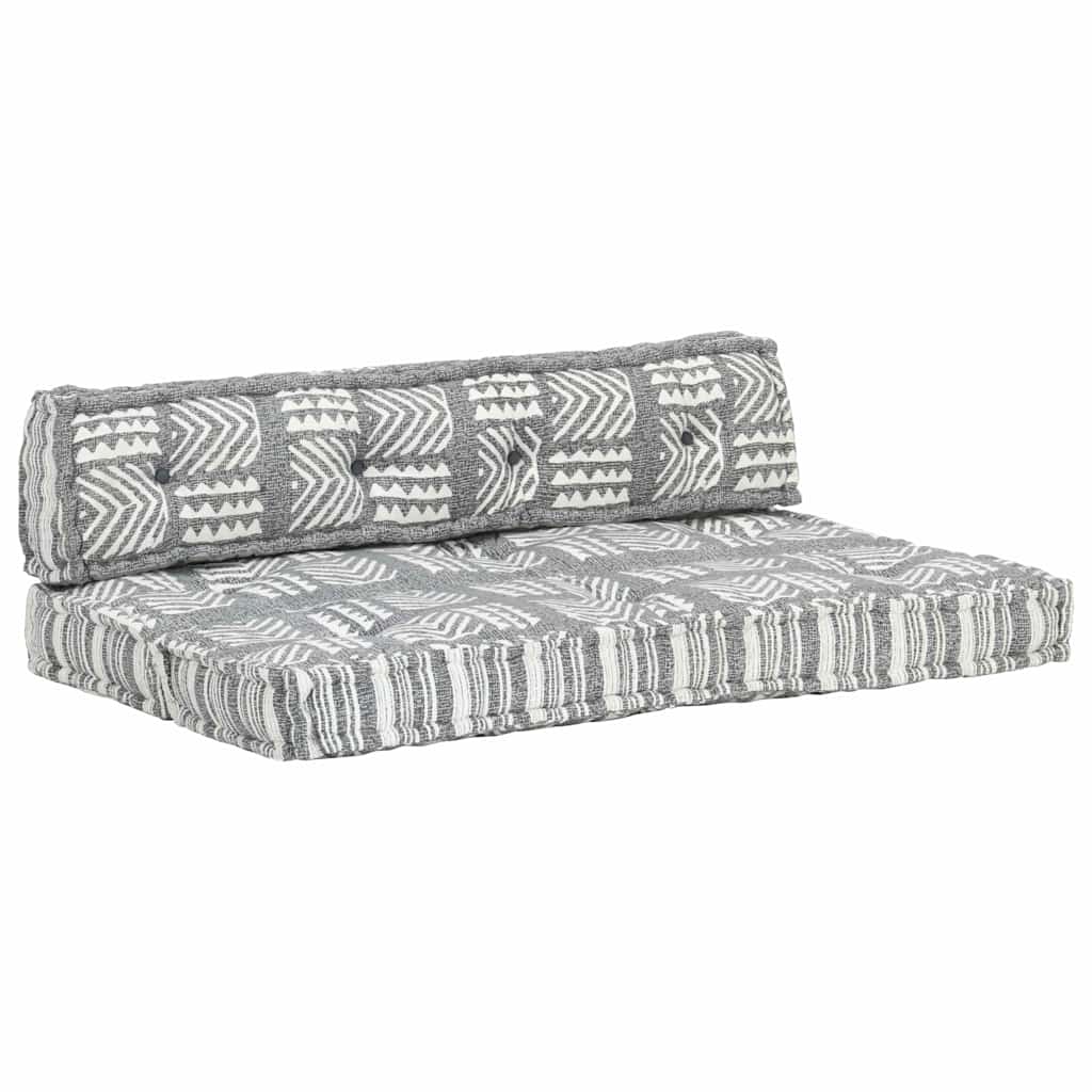 VidaXL Sofakissen Palettenstoff Patchwork Grau