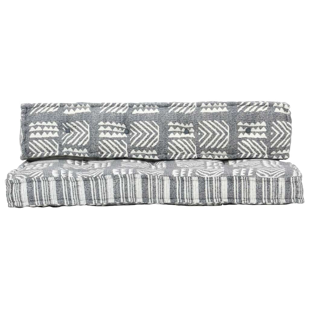 VidaXL Sofakissen Palettenstoff Patchwork Grau