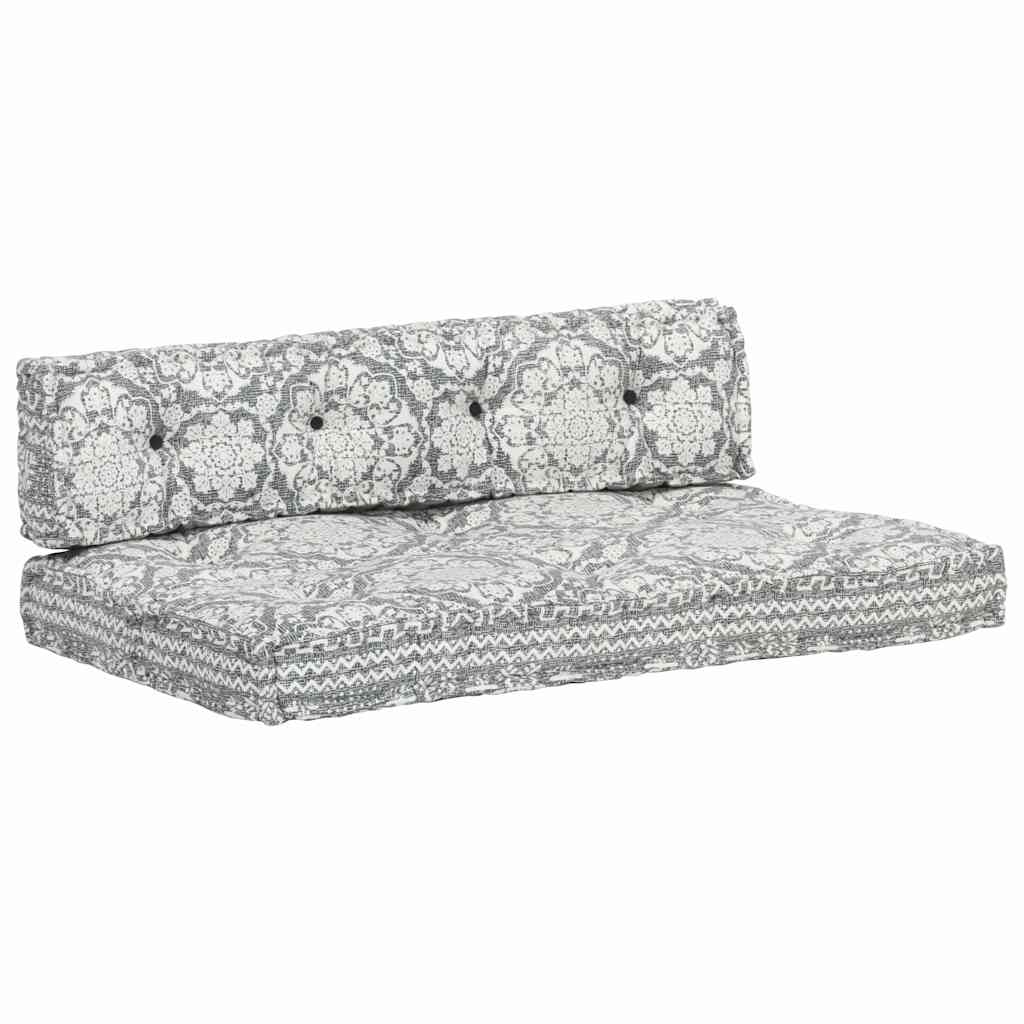 VidaXL Sofakissen Palettenstoff Patchwork hellgrau
