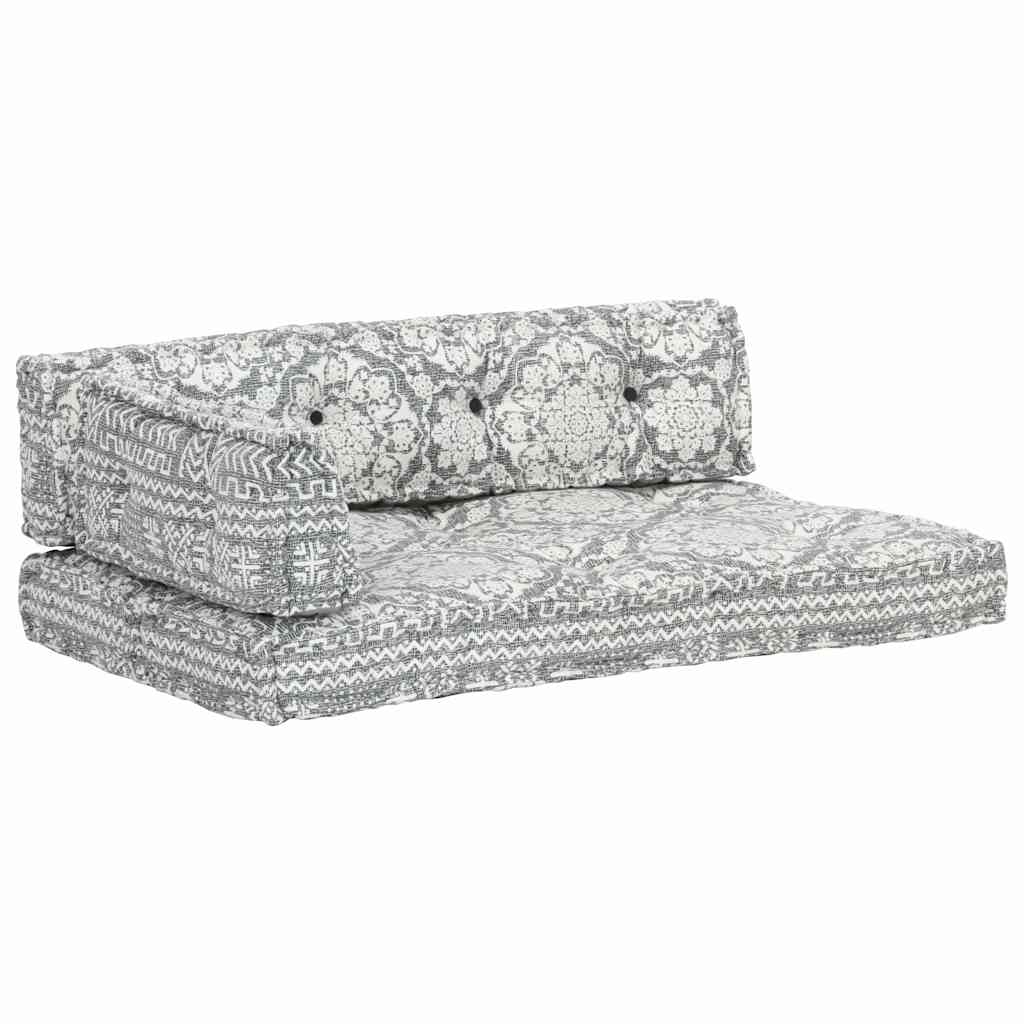 VidaXL Sofakissen Palettenstoff Patchwork hellgrau