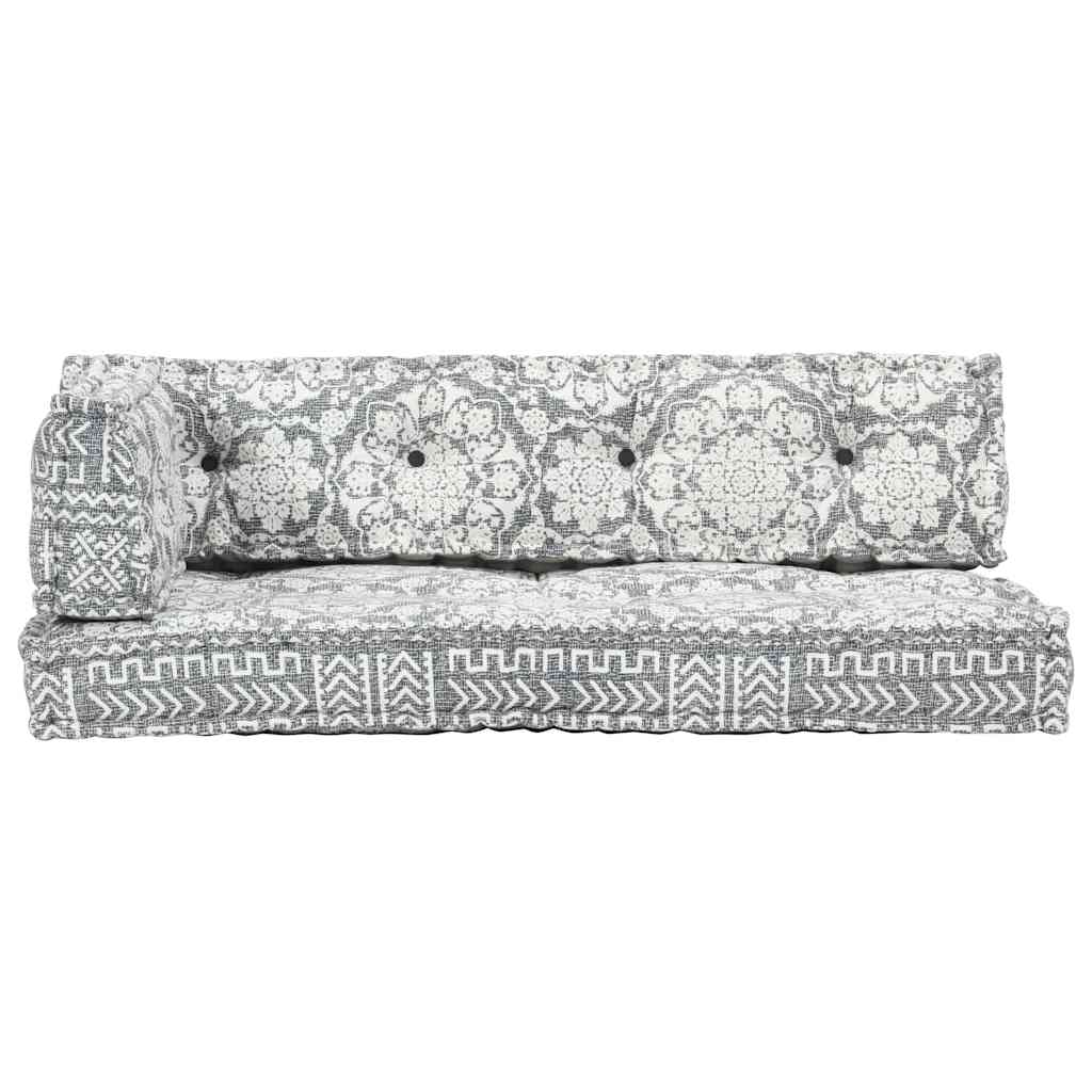 VidaXL Sofakissen Palettenstoff Patchwork hellgrau