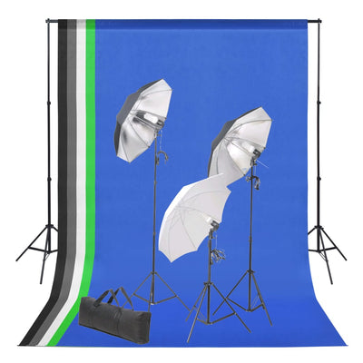 Vidaxl Photo Studio -Set mit Hintergrund- und Beleuchtungssatz