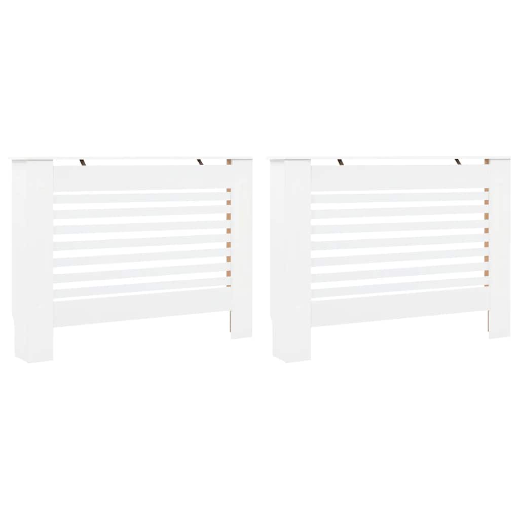 VIDAXL -Strahlenträger 2 ST 112X19X81.5 cm MDF Weiß