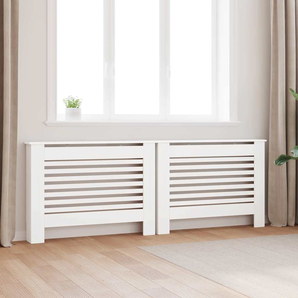 VIDAXL -Strahlenträger 2 ST 112X19X81.5 cm MDF Weiß