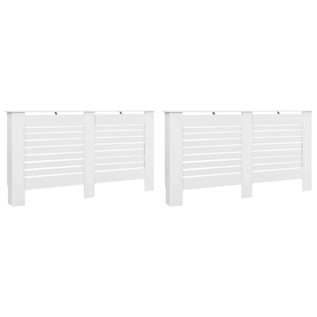 VIDAXL -Strahlenträger 2 ST 152X19X81.5 cm MDF Weiß