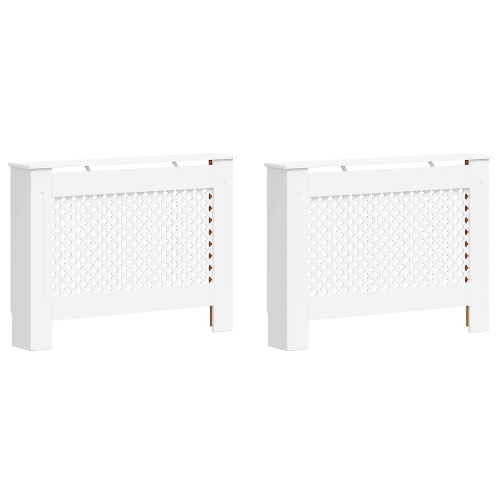 VIDAXL -Strahlenträger 2 ST 112X19X81.5 cm MDF Weiß