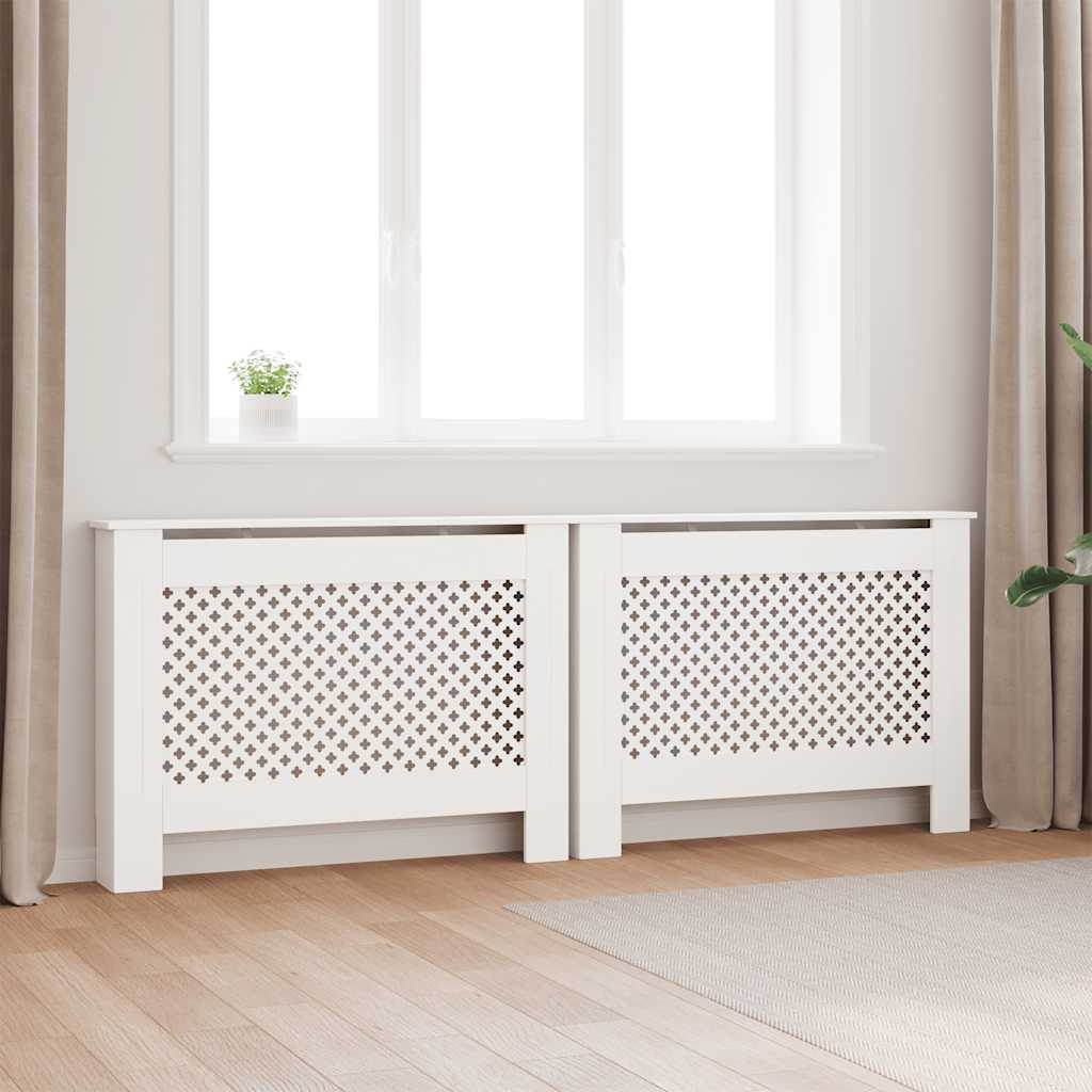VIDAXL -Strahlenträger 2 ST 112X19X81.5 cm MDF Weiß