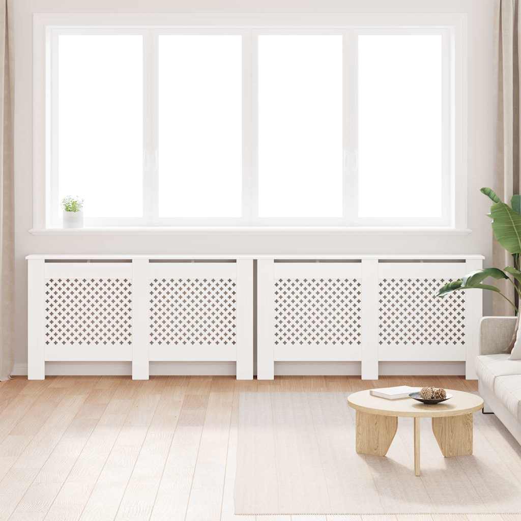 VIDAXL -Strahlenträger 2 ST 152X19X81.5 cm MDF Weiß