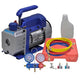 VIDAXL VACUUM PUMP 1-stufe mit 2-facher Manometern Set