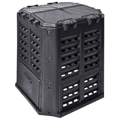 VIDAXL -Kompost -Bin 360 L 68.9x68.9x83.9 cm Schwarz