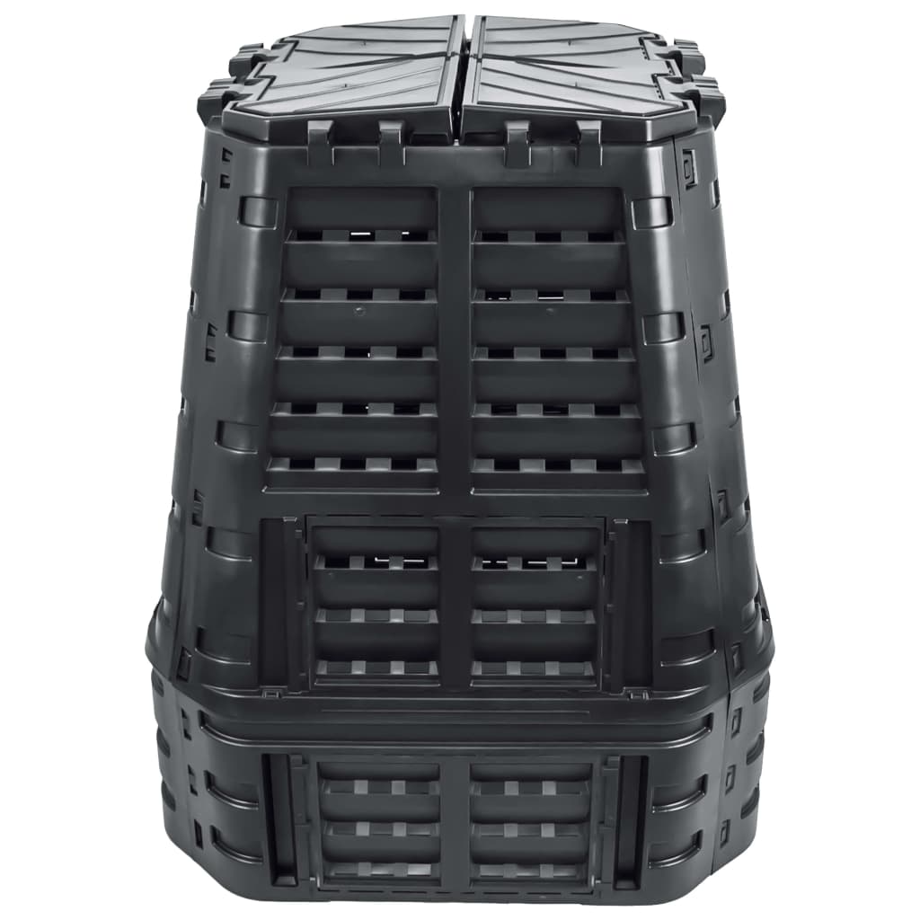 Vidaxl -Kompostbehälter 740 L 93.3x93.3x113 cm Schwarz
