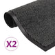 VIDAXL DROOGLOOP MATS 2 PC RETTANGULULE TUFTED 40x60 cm Anthrazit