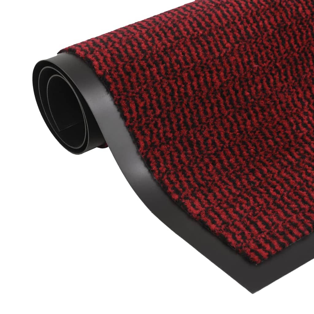 VIDAXL DROOGLOOP MATS 2 PC RETTANGULAR TUFTED 80X120 CM RED