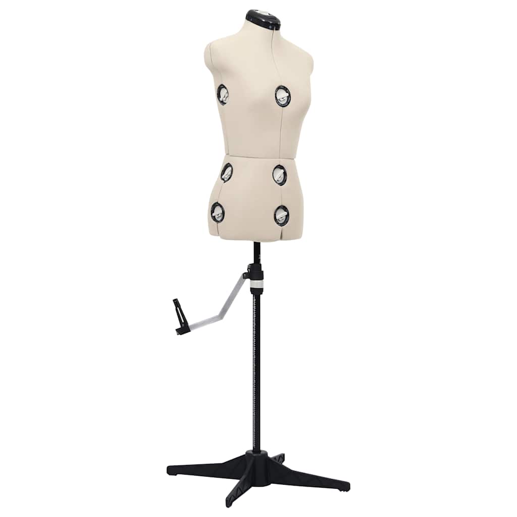 Vidaxl Mannequin Verstellbarer Frau Größe 33-40 s Creme gefärbt