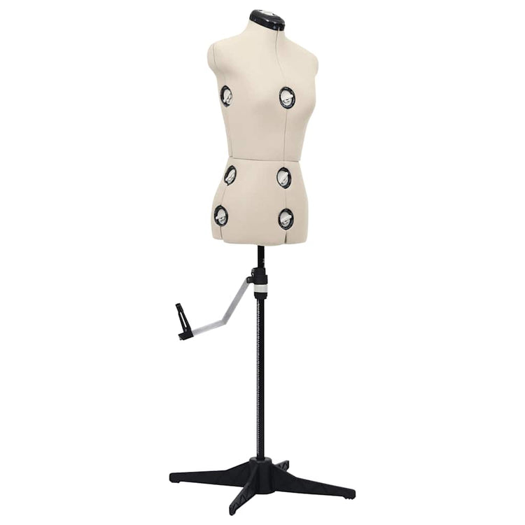 Vidaxl Mannequin Verstellbarer Frau Größe 33-40 s Creme gefärbt