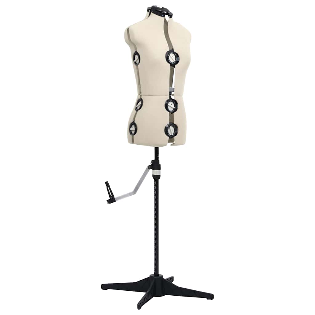 Vidaxl Mannequin Verstellbarer Frau Größe 33-40 s Creme gefärbt