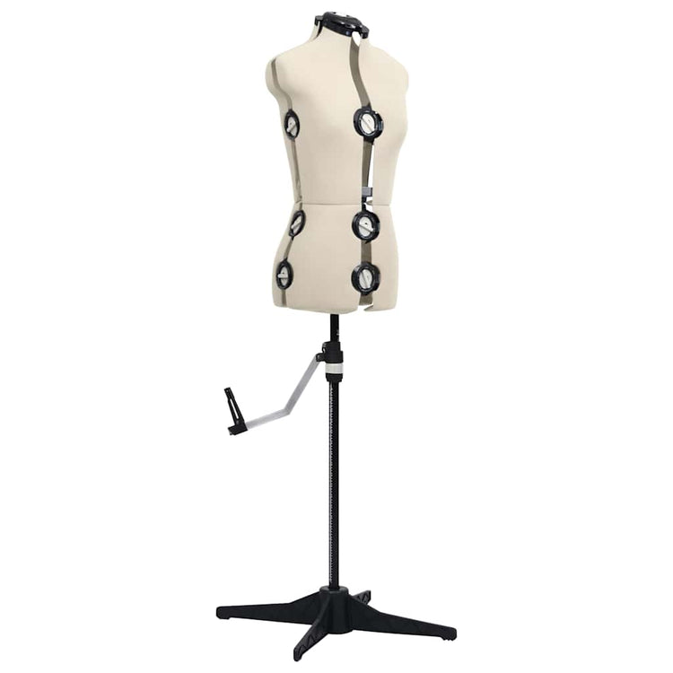 Vidaxl Mannequin Verstellbarer Frau Größe 33-40 s Creme gefärbt