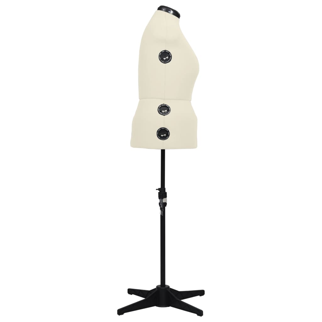 Vidaxl Mannequin Verstellbarer Frau Größe 44-50 L Creme gefärbt