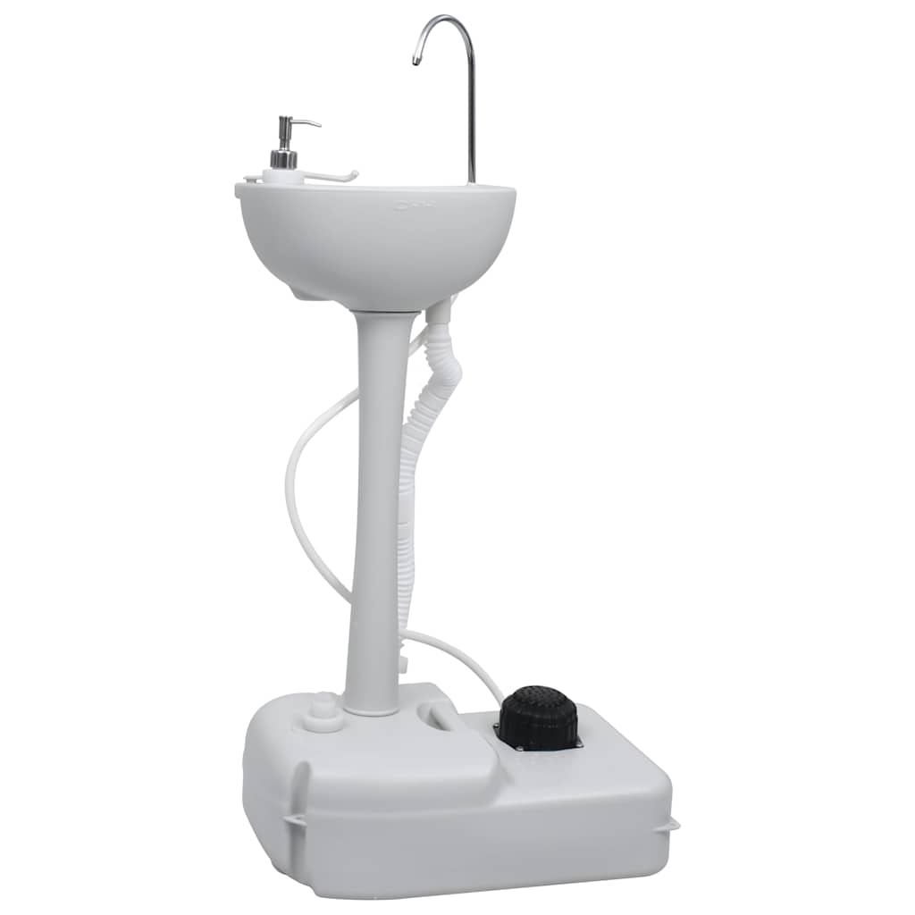 VidaXL Tragbares Campingwaschbecken 20 l grau
