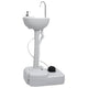 VidaXL Tragbares Campingwaschbecken 20 l grau