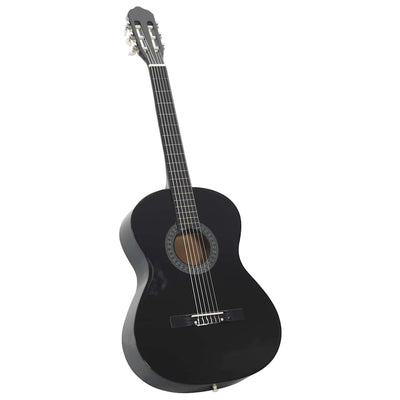 Vidaxl 12-teilige Gitarrenset Klassiker Anfänger 4 4 39 Schwarz
