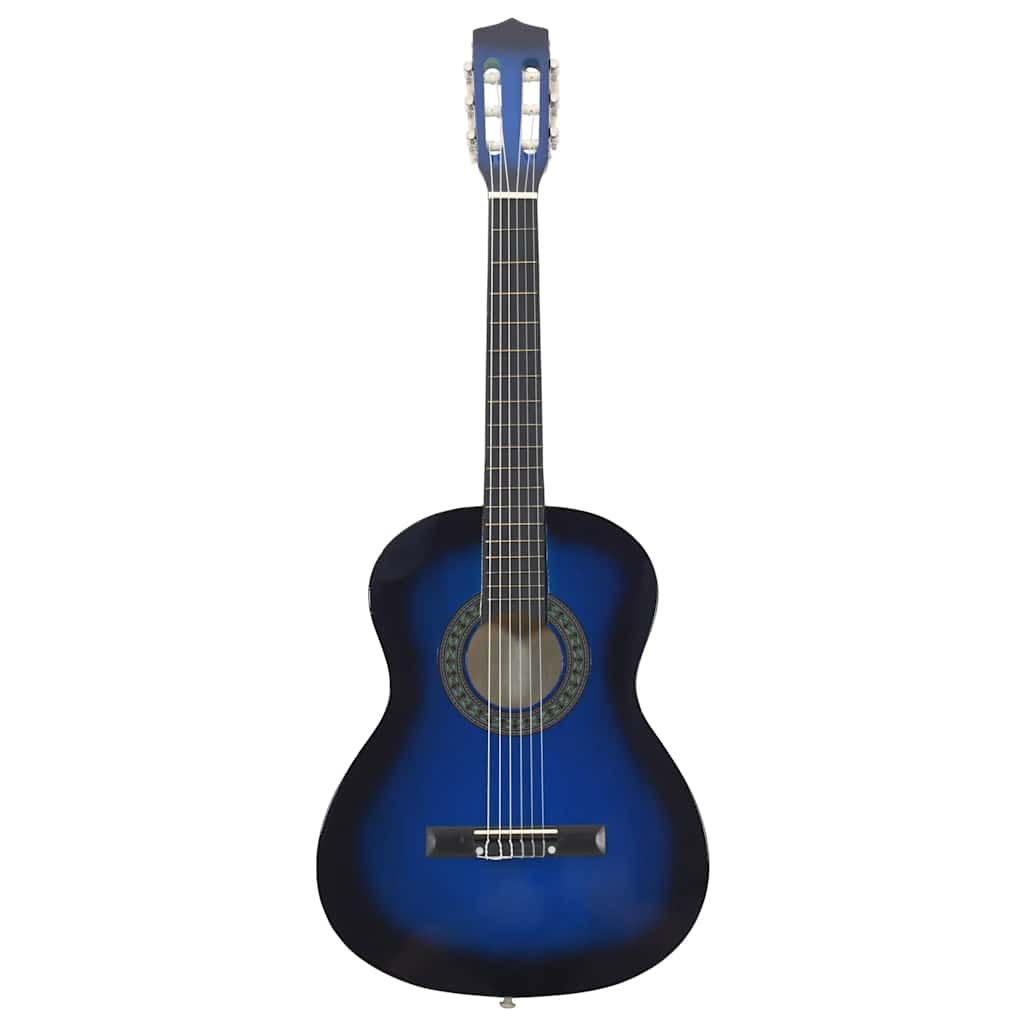Vidaxl 8-teilige Gitarrenset Klassiker Anfänger 3 4 36 Blau