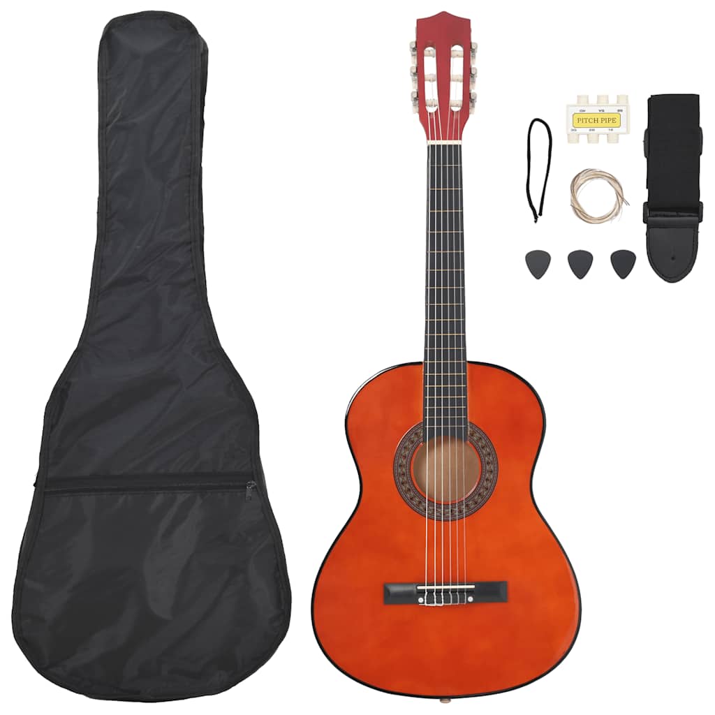 Vidaxl 8-teilige Gitarrenset Klassiker Anfänger 3 4 36
