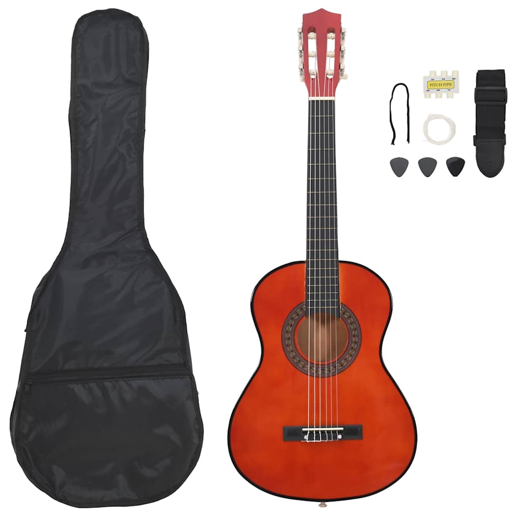 Vidaxl 8-teilige Gitarrenset Klassiker Anfänger 1 2 34