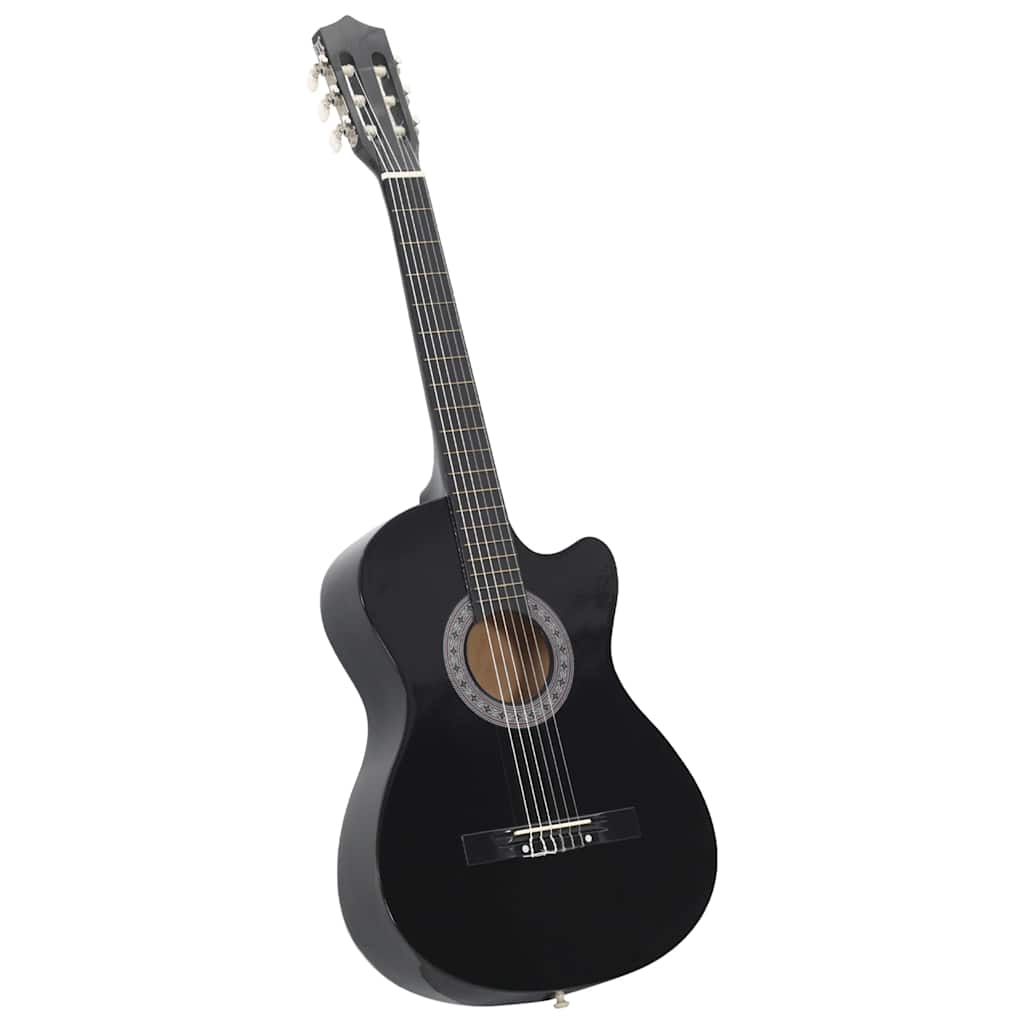 Vidaxl -Gitarrenausschnitt mit 6 Saiten Western Classic 38 Schwarz